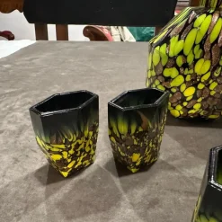 Art Deco Rosolio Set aus Aventurin Murano Glas, 1940er, 7