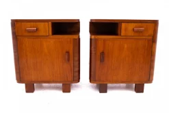 Art Deco Schlafzimmertische aus Polen, 1950er, 2er Set