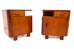 Art Deco Schlafzimmertische aus Polen, 1950er, 2er Set