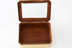 Art Deco Schmuckkästchen mit geschliffenem Glas, Wien, 1920er