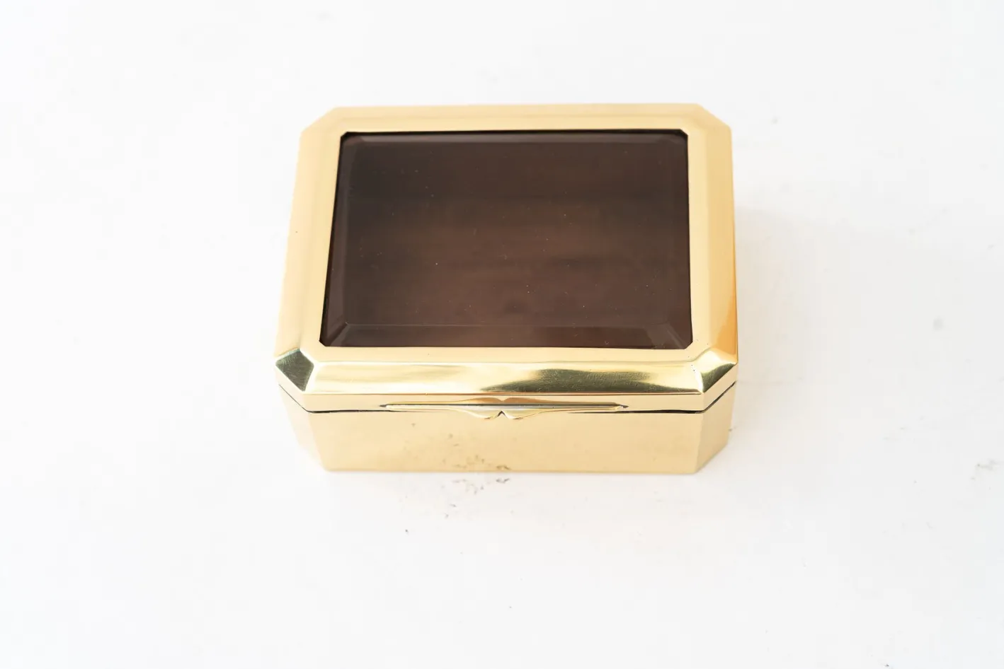 Art Deco Schmuckkästchen mit geschliffenem Glas, Wien, 1920er