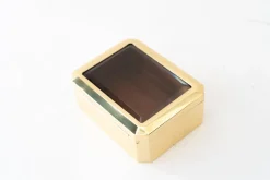 Art Deco Schmuckkästchen mit geschliffenem Glas, Wien, 1920er
