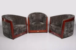 Art Deco Sessel mit Tisch von Frits Schuitema, 1980er, 4er Set