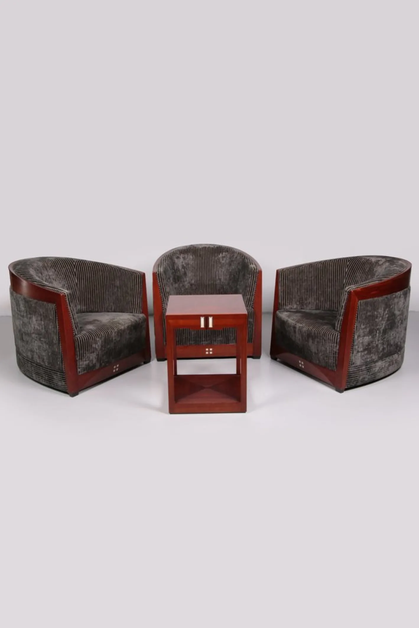 Art Deco Sessel mit Tisch von Frits Schuitema, 1980er, 4er Set