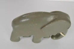 Art Deco Skulptur Elefant aus Holz, 1930er