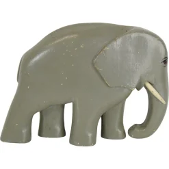 Art Deco Skulptur Elefant aus Holz, 1930er