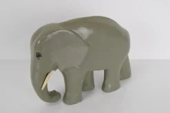 Art Deco Skulptur Elefant aus Holz, 1930er