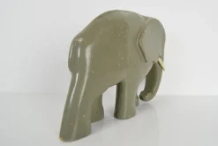 Art Deco Skulptur Elefant aus Holz, 1930er