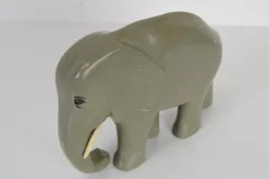 Art Deco Skulptur Elefant aus Holz, 1930er