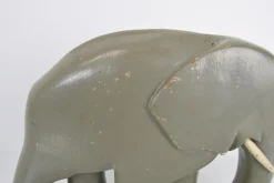 Art Deco Skulptur Elefant aus Holz, 1930er