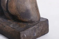 Art Deco Skulptur von Zwillingen aus Bronze, Tschechisch, 1920er