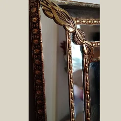 Art Deco Spiegel mit Abgeschrägtem Rahmen & Vergoldetem Messing, Frankreich, 1930