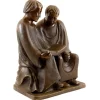 Art Deco Stil Lesende Mönche Skulptur, 20. Jahrhundert, Bronze