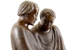 Art Deco Stil Lesende Mönche Skulptur, 20. Jahrhundert, Bronze