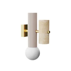 Art Deco Stil Pyppe Wandlampe aus Messing und Röhren von Utu Soulful Lighting