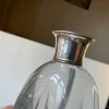 Art Deco Strombergshyttan Karaffe aus Kristallglas & Silber, 1930er