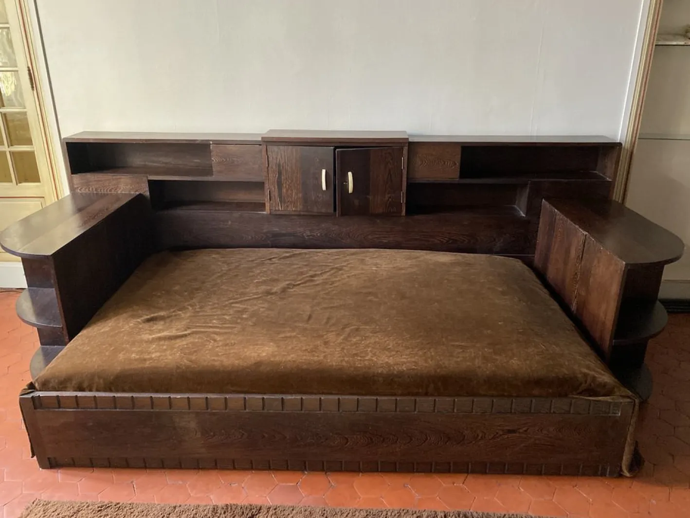Art Deco Tagesbett aus Palmenholz, 1930er