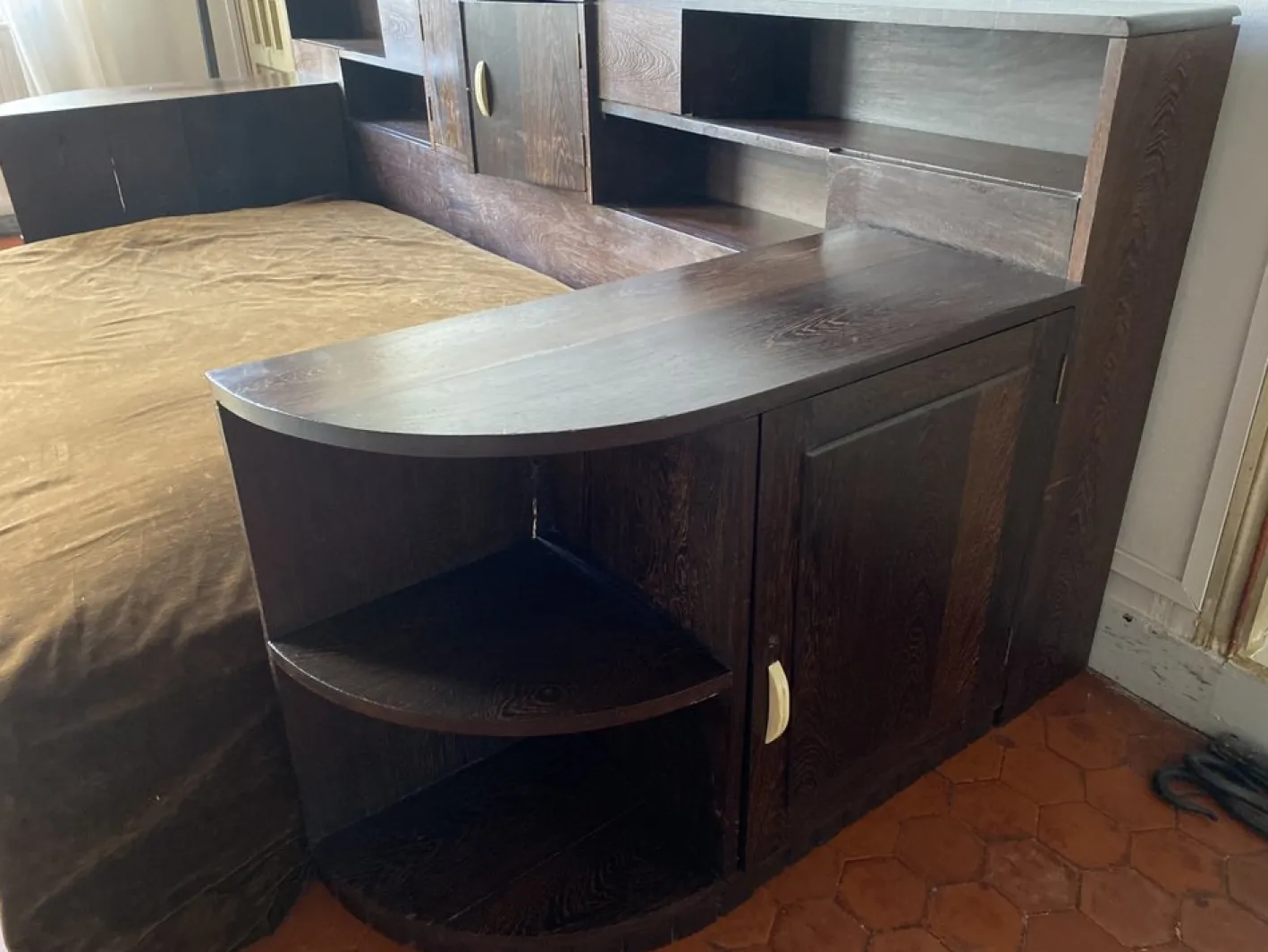 Art Deco Tagesbett aus Palmenholz, 1930er