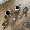 Art Deco Teekannen aus Zinn von René Delavan, 1920er, 4er Set