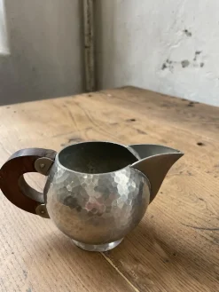 Art Deco Teekannen aus Zinn von René Delavan, 1920er, 4er Set