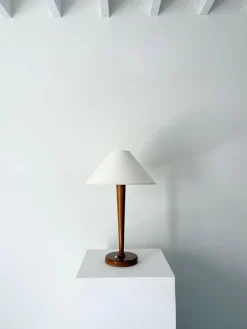 Art Deco Tischlampe aus Holz, Frankreich, 1920