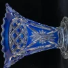 Art Deco Vase aus blauem Kristallglas, 1920