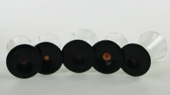 Art Deco Wodka Schnapsgläser Hortensja Glassworks, Polen, 1950er, 5 . Set