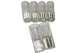 Art Deco Wodka Schnapsgläser von Hortensja Glassworks, Polen, 1950er, 7er Set