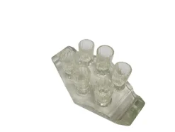 Art Deco Wodka Schnapsgläser von Hortensja Glassworks, Polen, 1950er, 7er Set