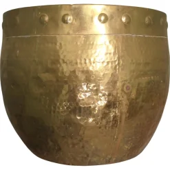 Arts and Crafts Jardiniere aus vernietetem Messing, 1880er