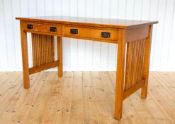 Arts-and-Crafts-Mission-Schreibtisch aus Eichenholz von L. und J.G Stickley, 1993