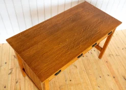 Arts-and-Crafts-Mission-Schreibtisch aus Eichenholz von L. und J.G Stickley, 1993