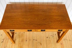 Arts-and-Crafts-Mission-Schreibtisch aus Eichenholz von L. und J.G Stickley, 1993