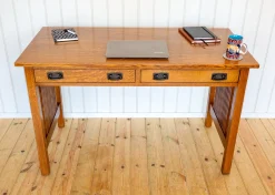 Arts-and-Crafts-Mission-Schreibtisch aus Eichenholz von L. und J.G Stickley, 1993