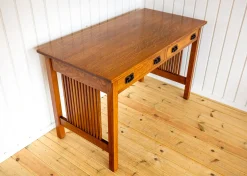 Arts-and-Crafts-Mission-Schreibtisch aus Eichenholz von L. und J.G Stickley, 1993
