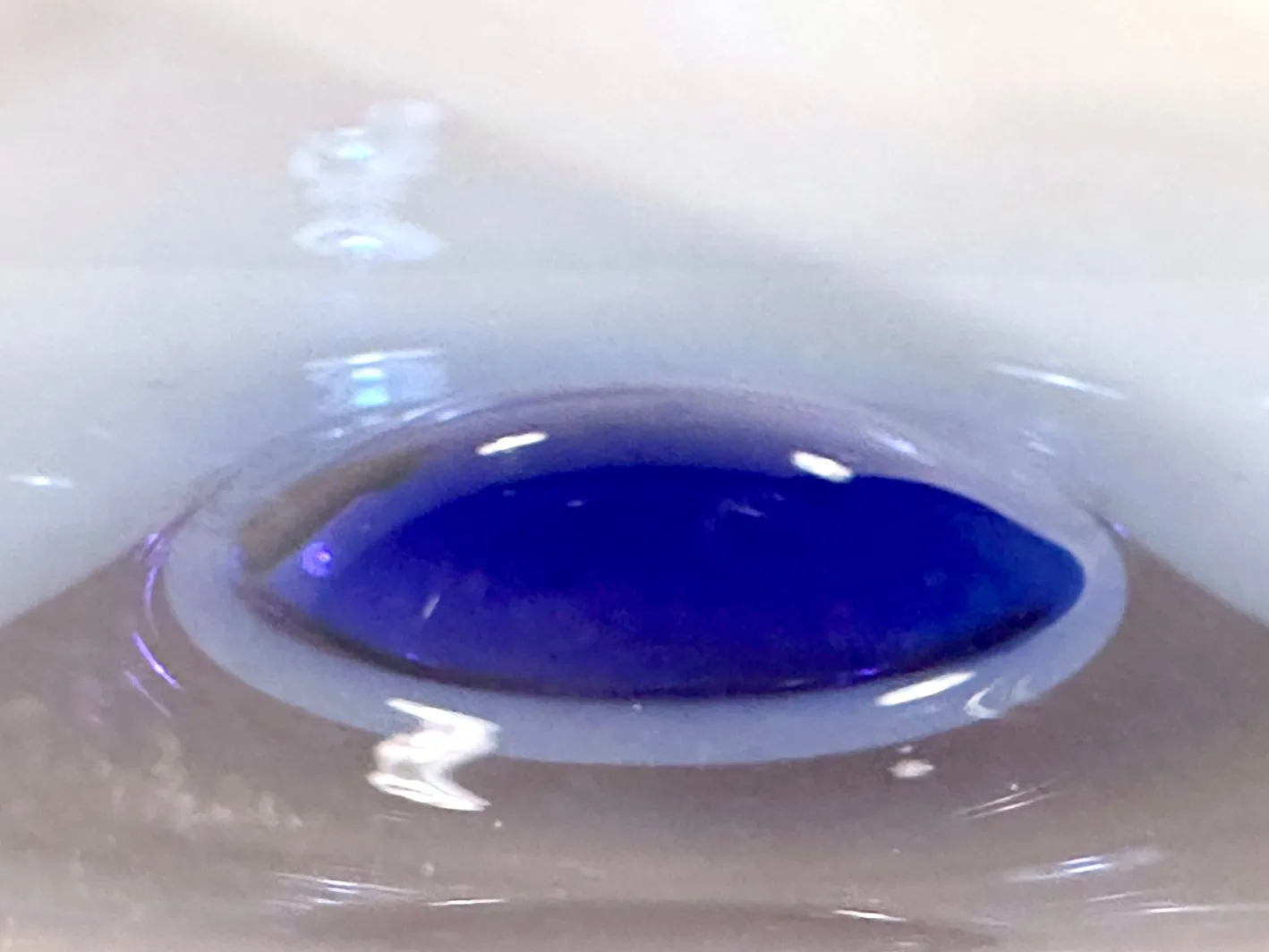 Art Schale aus mundgeblasenem Glas Modell Provence von Per Lütken für Holmegaard, Dänemark, 1955