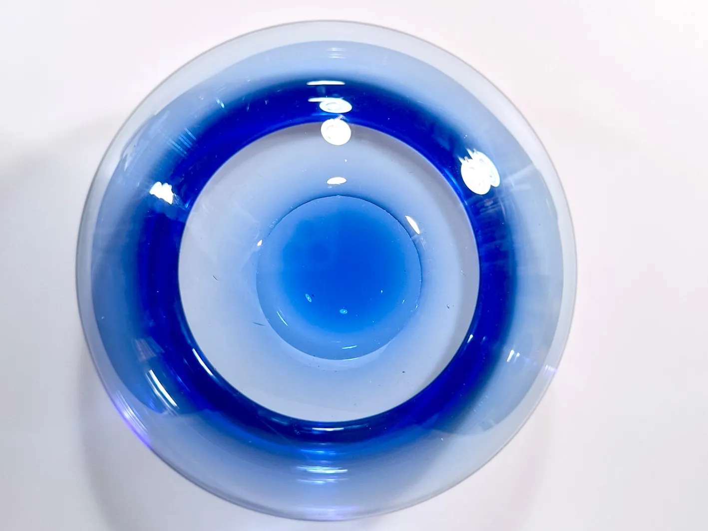 Art Schale aus mundgeblasenem Glas Modell Provence von Per Lütken für Holmegaard, Dänemark, 1955