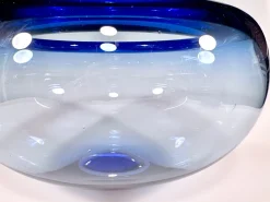 Art Schale aus mundgeblasenem Glas Modell Provence von Per Lütken für Holmegaard, Dänemark, 1955