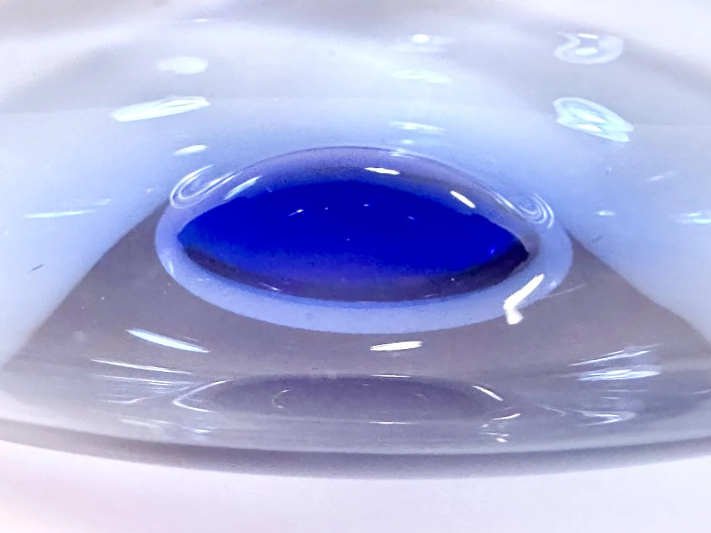 Art Schale aus mundgeblasenem Glas Modell Provence von Per Lütken für Holmegaard, Dänemark, 1955