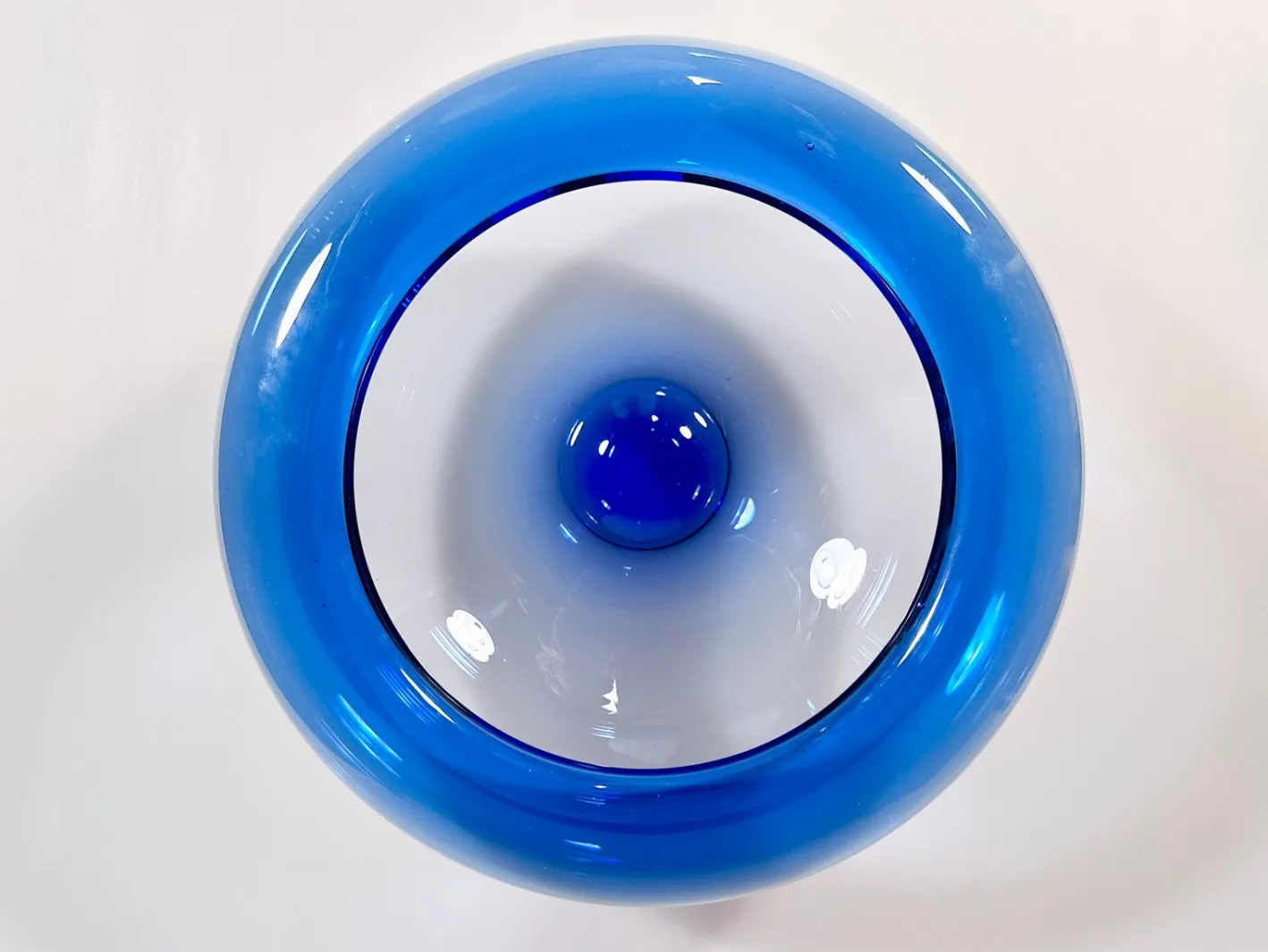 Art Schale aus mundgeblasenem Glas Modell Provence von Per Lütken für Holmegaard, Dänemark, 1955