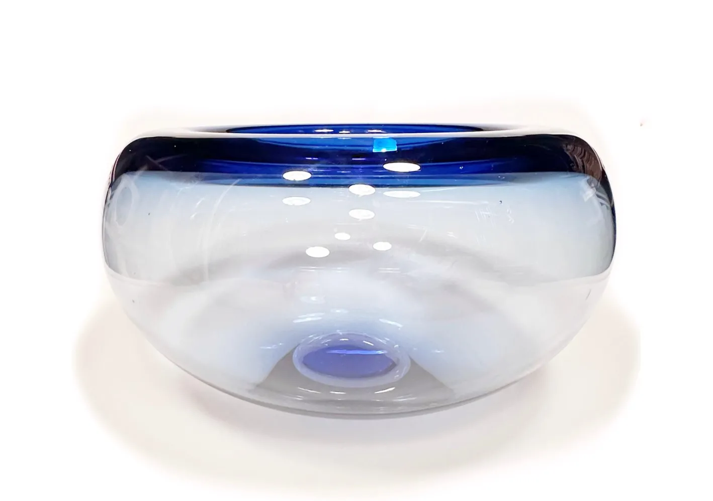 Art Schale aus mundgeblasenem Glas Modell Provence von Per Lütken für Holmegaard, Dänemark, 1955