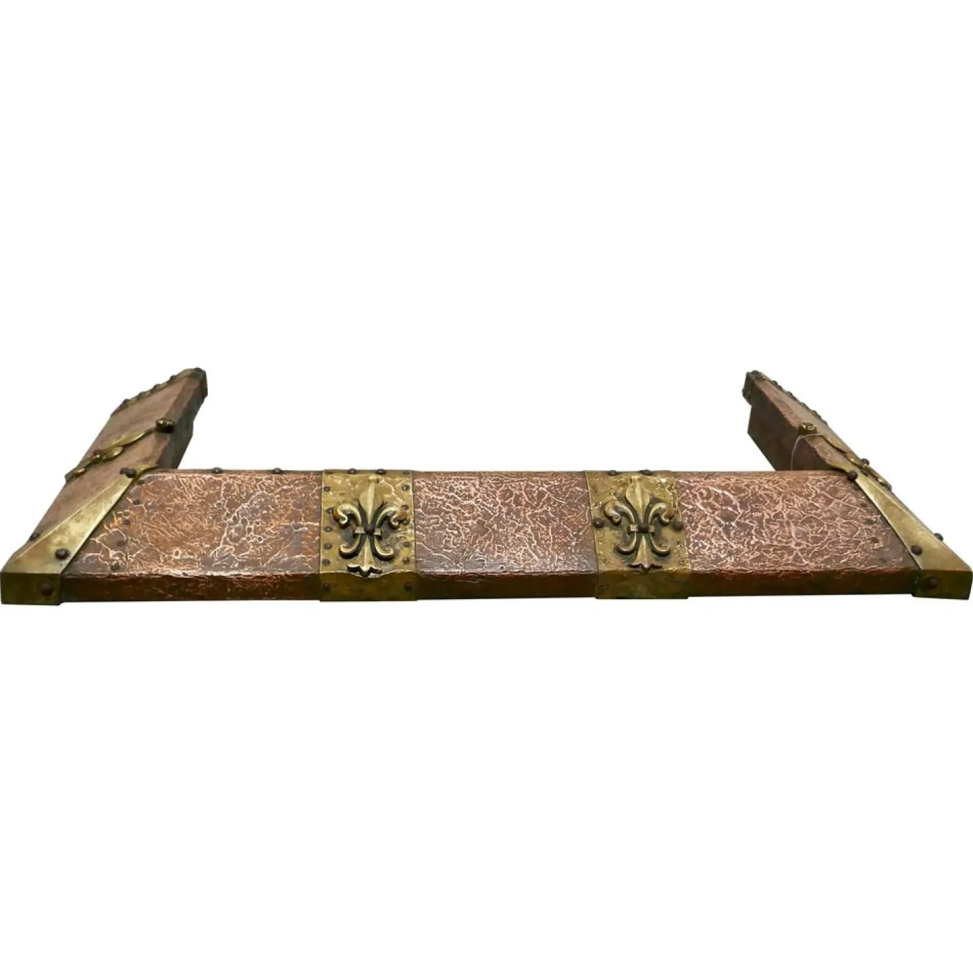 Arts & Crafts Viktorianischer Kotflügel aus Messing & Kupfer, 1890er