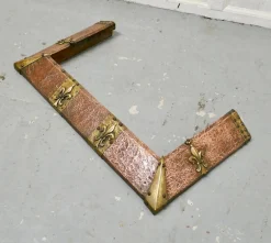Arts & Crafts Viktorianischer Kotflügel aus Messing & Kupfer, 1890er