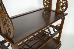 Asiatische Garderobe aus geschnitztem Holz mit Drachen, 1940er