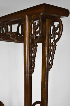 Asiatische Garderobe aus geschnitztem Holz mit Drachen, 1940er