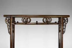 Asiatische Garderobe aus geschnitztem Holz mit Drachen, 1940er