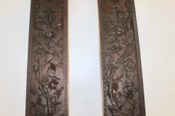 Asiatische geschnitzte Holzsäulen, 1890er, 2er Set