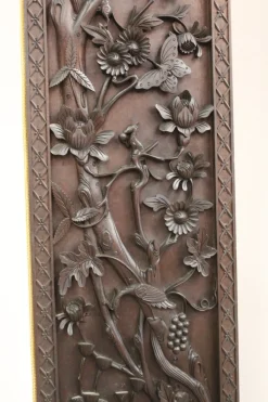 Asiatische geschnitzte Holzsäulen, 1890er, 2er Set