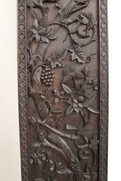 Asiatische geschnitzte Holzsäulen, 1890er, 2er Set