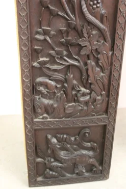 Asiatische geschnitzte Holzsäulen, 1890er, 2er Set